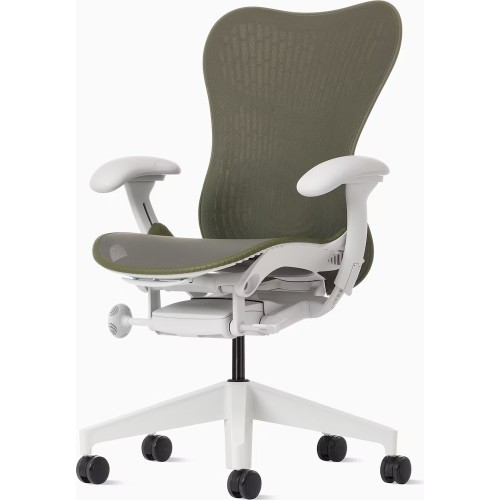 Mirra 2 office chair, on castors, olive color from Herman Miller